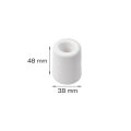 Dørstopper Ø38 x H48 mm hvit plast
